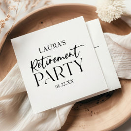 Guardanapo De Papel Festa de Aposentadoria Minimalista Simples e Elega
