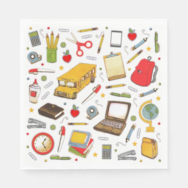 Guardanapo De Papel Festa de Apreciação de Professores (Frente)