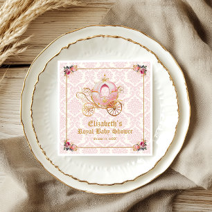 Guardanapo De Papel Festa de Bebê Conto de Fadas Princesa Carruagem Ro