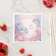 Festa de Bebê Menina Rosa Tema Oceano Baleia Golfi
