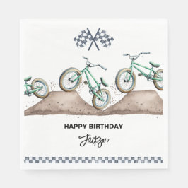 Guardanapo De Papel Festa de BMX de bicicleta suja verde