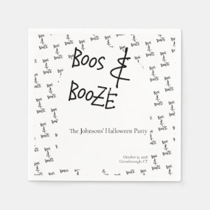 Guardanapo De Papel Festa de Boos e Booze Halloween Mínima