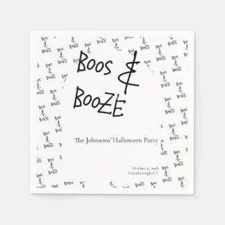 Guardanapo De Papel Festa de Boos e Booze Halloween Mínima