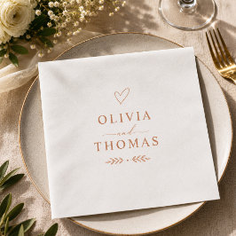 Guardanapo De Papel Festa de Casamento Boho Minimalista Terracota