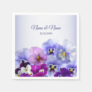 Guardanapo De Papel Festa de casamento Floral Roxa Lilac Pansy