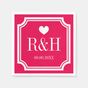 Guardanapo De Papel Festa de casamento monogrammed feita sob encomenda