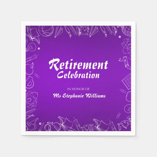 Guardanapo De Papel Festa de Celebração de Professores Aposentados (Frente)