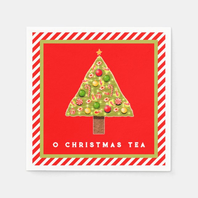 Guardanapo De Papel Festa de Chá de Férias de Natal (Frente)