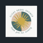 Guardanapo De Papel Festa de Chá de Noiva à Beira-Mar, Moderno Fofo PE<br><div class="desc">Lindíssimo guardanapo para um chá de noiva! Arte feita à mão para você! Perfeito para um chá de noiva à beira-mar,  despedida de solteira,  festa de noivado ou aniversário.</div>