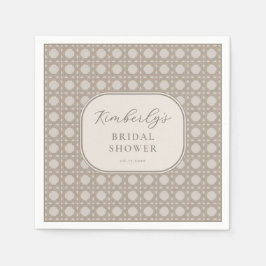 Guardanapo De Papel Festa de Chá de Noiva em Rattan Vintage da Moda