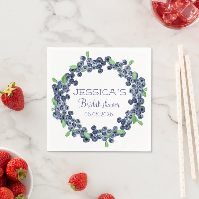 Guardanapo De Papel Festa de Chá de panela da Fruta Blueberry (Insitu)