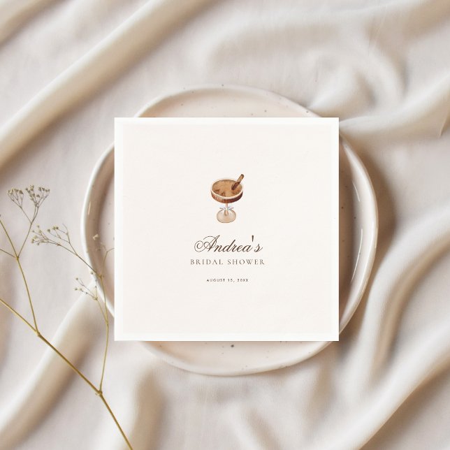 Guardanapo De Papel Festa de Chá de Panela Tema Café Martini Espresso (Criador carregado)