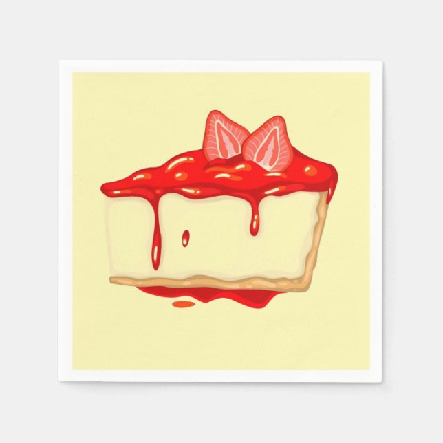 Guardanapo De Papel Festa de chá de tarde com cheesecake (Frente)