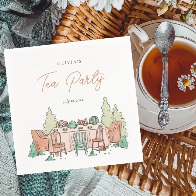 Guardanapo De Papel Festa de chá, garota fofa (Criador carregado)