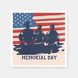 Guardanapo De Papel Festa de Churrasco do Dia Memorial