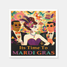 Festa de Cocktail Mardi Gras Retro Meados do Sécul