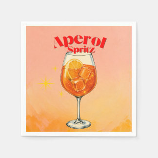 Guardanapo De Papel Festa de Coquetel Retro Aperol Spritz