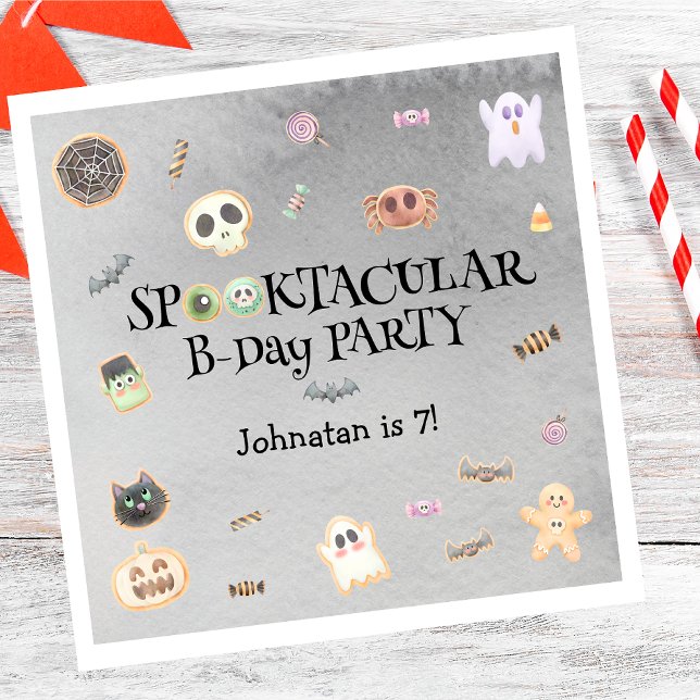 Guardanapo De Papel Festa de crianças de aniversário Spooktacular (Criador carregado)