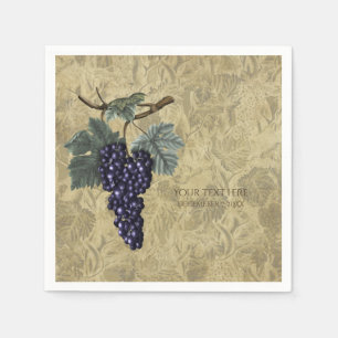 Guardanapo De Papel Festa de Degustação de Vinho da Videira de Uvas Ro