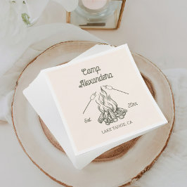 Guardanapo De Papel Festa de Despedida de Solteira no Acampamento
