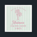 Guardanapo De Papel Festa de Despedida de Solteira Pastel Praia Primav<br><div class="desc">Encontre-me nas palmeiras! Nossa Coleção de Festas de Palm Springs é uma mistura sonhadora de charme de cabana de praia vintage e perfeição pastel. Com listras suaves, palmeiras arejadas e um toque de glamour retrô, esta coleção traz a magia de uma escapada ensolarada para a sua celebração. Se você está...</div>