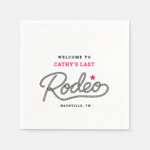 Guardanapo De Papel Festa de Despedida de Solteira Seu Último Rodeio