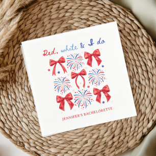 Guardanapo De Papel Festa de Despedida de Solteira Vermelho Branco e E