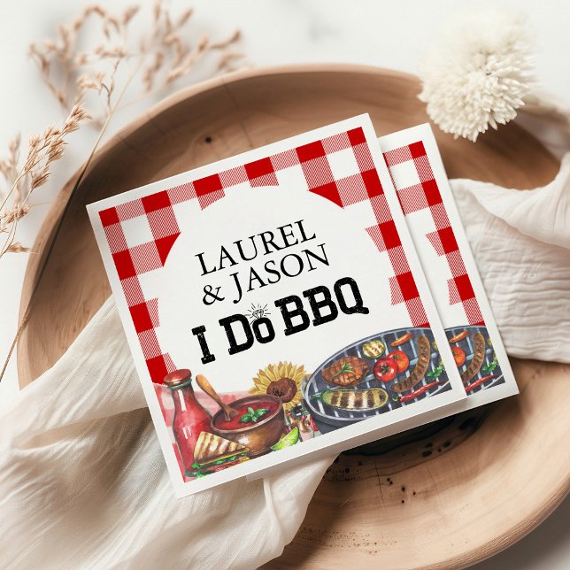 Guardanapo De Papel Festa de Engajamento Rustic I Do BBQ Girassol (Criador carregado)