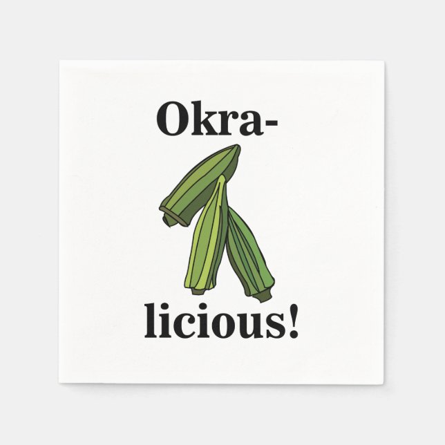 Guardanapo De Papel Festa de Espécies Vegetais de Okra (Frente)