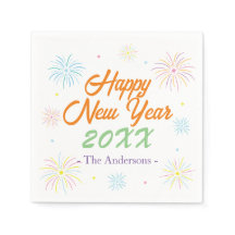 Festa de Feliz ano novo de cor plana - Branco