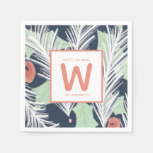 Festa de Férias de Feliz de Mod Fresca em Napkin