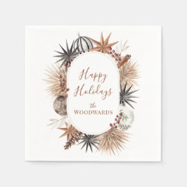 Guardanapo De Papel Festa de Férias Personalizadas com Aquarelas de Na