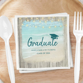 Guardanapo De Papel Festa de Formando das Luzes de Madeira Russa de Oc