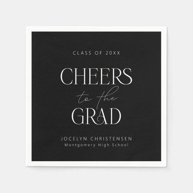 Guardanapo De Papel Festa de Formando Personalizada de Saúde Branca Ne (Frente)