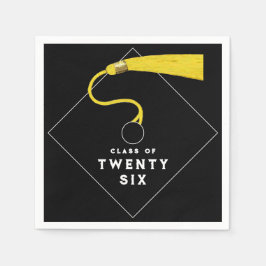 Guardanapo De Papel Festa de Formatura 2026 Preta