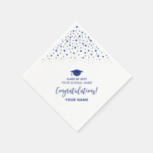 Guardanapo De Papel Festa de Formatura da Turma Royal Blue