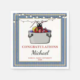 Guardanapo De Papel Festa de formatura de CHURRASCO de lagosta Azul