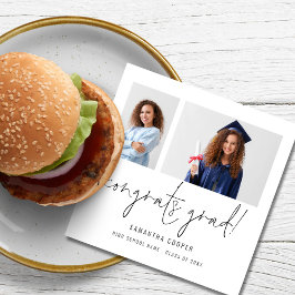 Guardanapo De Papel Festa de formatura de Script de Foto Moderno 2
