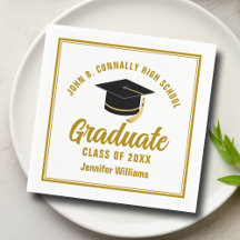 Festa de formatura Dourada elegante personalizada
