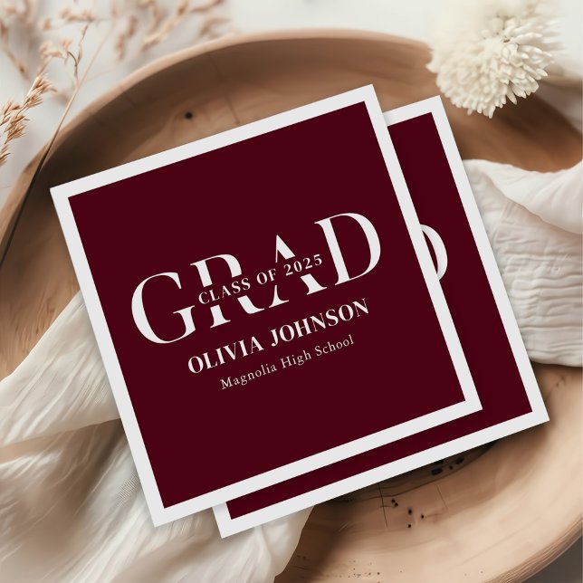 Guardanapo De Papel Festa de formatura mínima (Criador carregado)