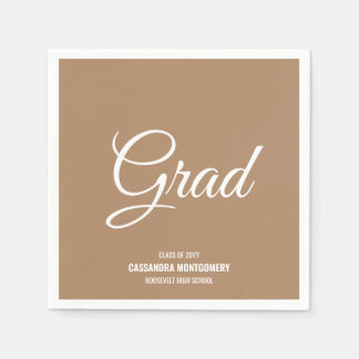 Guardanapo De Papel Festa de formatura Moderna Minimalista Boho Tan