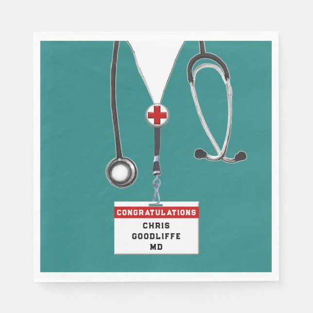 Guardanapo De Papel Festa de formatura Personalizada da Faculdade de M (Frente)