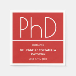 Guardanapo De Papel Festa de formatura PhD