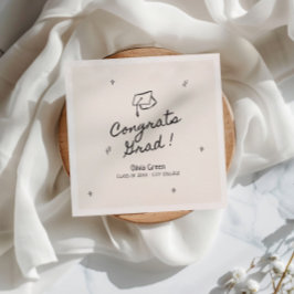 Guardanapo De Papel Festa de formatura Whimsical Desenhada À Mão