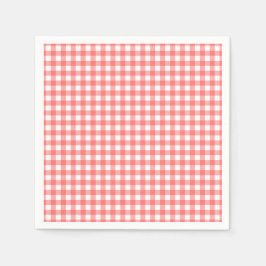 Guardanapo De Papel Festa de Gingham de Morango