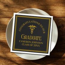 Festa de Graduação Elegante Preta e Dourada de Fac