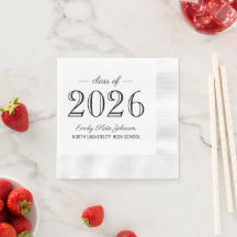 Festa de Graduação Elegante Turma de 2026 Preta
