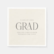 Festa de Graduação Minimalista Personalizada Cinza