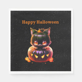 Guardanapo De Papel Festa de Halloween Black Cat Pumpkin Horror Assust