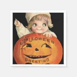 Guardanapo De Papel festa de Halloween do garoto vintage